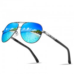 Men's HD Polarized UV400 Protection Oval Metal Sunglasses Fishing Cycling Driving Sports Colorful Glasses Aviator Eyewear Shades