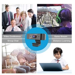 2K 1080p HD Webcam with Mic USB Web camera for Computer PC Laptop Desktop Conference Study Video Calling Live Flexible Rotatable