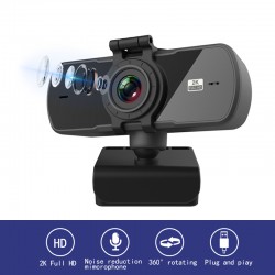 2K HD Webcam with Mic USB Web camera for Computer PC Laptop Desktop Conference Study Video Calling Live Flexible Rotatable SC5K