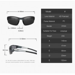 Men's HD Polarized Colorful Film Anti-UV Sunglasses Fishing Riding Driving Sports Sun Glasses Windproof Special-shaped Eyewear
