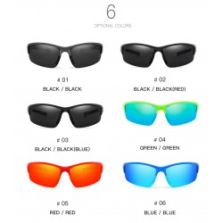 Men's HD Polarized Colorful Film Anti-UV Sunglasses Fishing Riding Driving Sports Sun Glasses Windproof Special-shaped Eyewear