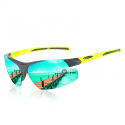 Men's Frameless HD Polarized Anti-UV Sunglasses Fishing Riding Driving Sports Glasses Windproof Special-shaped Women's Shades
