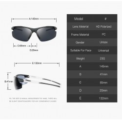 Men's Frameless HD Polarized Anti-UV Sunglasses Fishing Riding Driving Sports Glasses Windproof Special-shaped Women's Shades