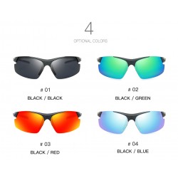 Men's Frameless HD Polarized Anti-UV Sunglasses Fishing Riding Driving Sports Glasses Windproof Special-shaped Women's Shades