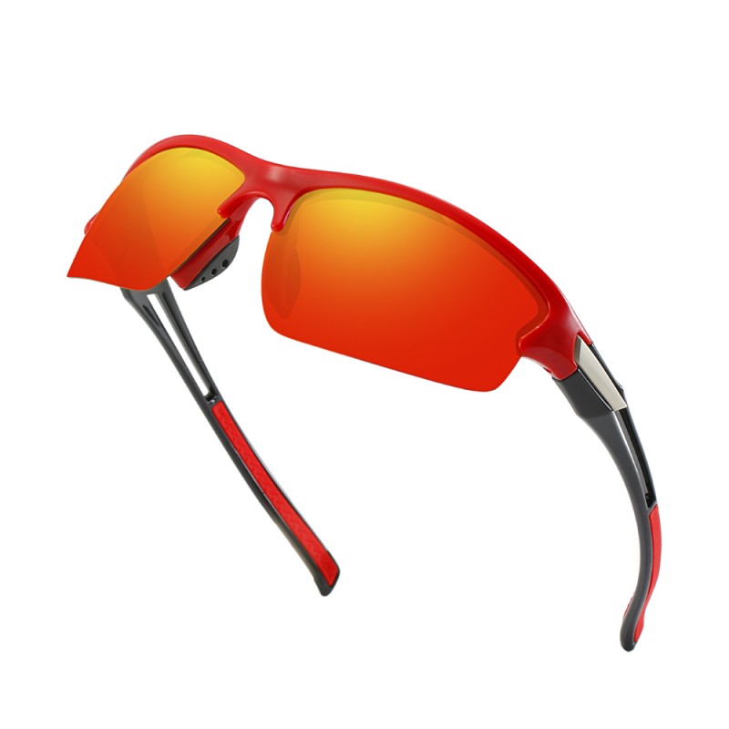 Men's HD Polarized Colorful Film Anti-UV Sunglasses Fishing Riding Driving Sports Sun Glasses Windproof Special-shaped Eyewear