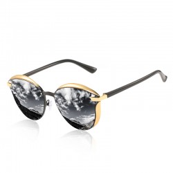 Cat's Eye Style Retro Women HD Polarized Sunglasses Fashion Wear Colorful Eyeglasses Alloy Frame Wholesale