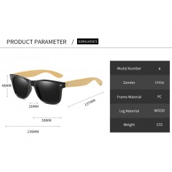 Unisex Bright Bamboo Wooden Legs PC Frame HD Polarized Sunglasses Fashion Anti-UV Best Fishing Sunglasses Colorful Men's Shades