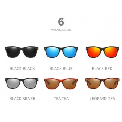 Modern Fashion Unisex Bamboo Wooden Legs PC Frame HD Polarized Sunglasses Colorful Men Anti-UV Best Fishing Travel Sunglasses