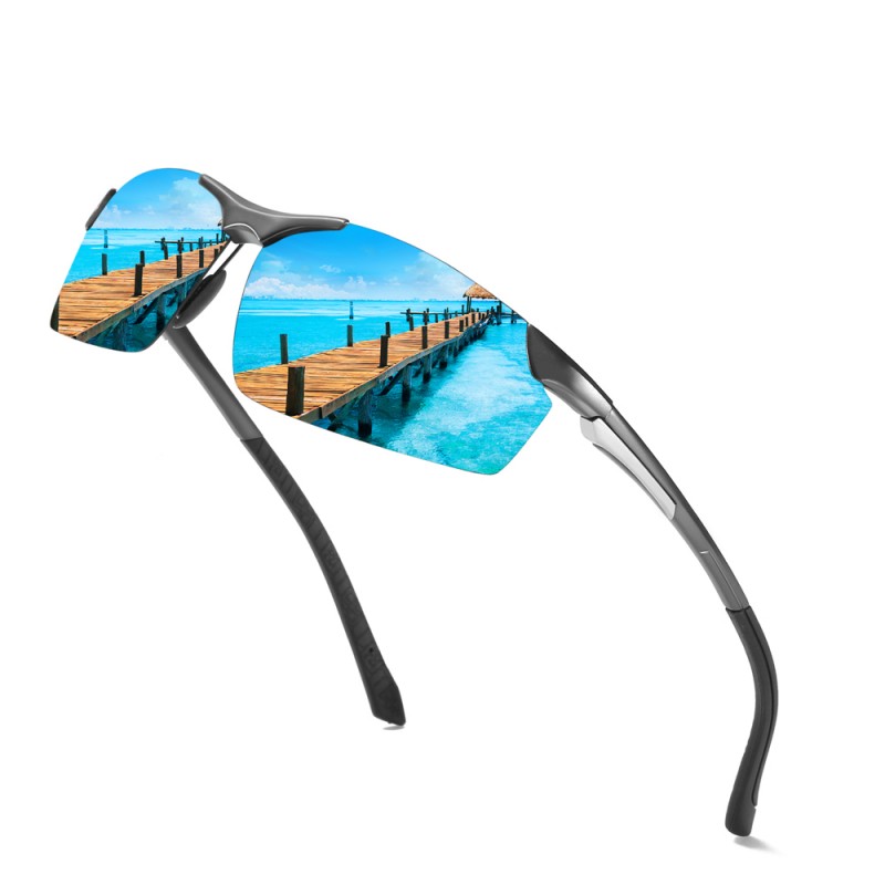 Aluminum Magnesium UV400 Protection Men‘s HD Polarized Sunglasses Simple Popular Cycling Fishing Sports Driving Glasses Shades