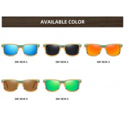 Bamboo Wood Frame Wooden Legs HD Polarized Sunglasses Comfortable Nose Pads Unisex UV Protection Best Running Fishing Sunglasses