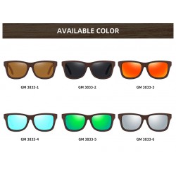 High-end Print Bamboo Wood Frame Legs Retro Unisex HD Polarized Sunglasses UV Protection Best Running Fishing Square Sunglasses