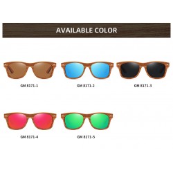 Natural Material Bamboo Wood Frame Legs High-end Unisex HD Polarized Sunglasses Anti-UV Men Cycling Fishing Square Sunglasses