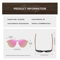 Bamboo Wooden Legs PC Frame One-piece Full Lens HD Polarized Sunglasses Colorful Unisex Anti-UV Best Running Fishing Sunglasses