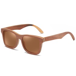 Bamboo Wood Frame Unisex HD Polarized Sunglasses Retro Lightweight Handmade Anti-UV Best Fishing Sport Square Sunglasses for Men