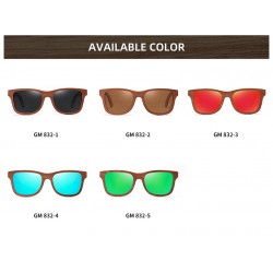 Bamboo Wood Frame Unisex HD Polarized Sunglasses Retro Lightweight Handmade Anti-UV Best Fishing Sport Square Sunglasses for Men