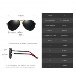 Men's HD Polarized UV400 Protection Oval Metal Sunglasses Fishing Cycling Driving Sports Colorful Glasses Aviator Eyewear Shades