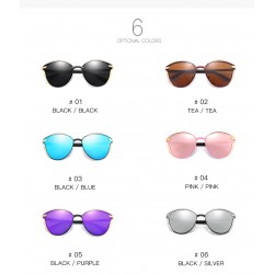 Cat's Eye Style Retro Women HD Polarized Sunglasses Fashion Wear Colorful Eyeglasses Alloy Frame Wholesale