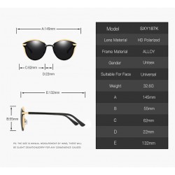 Cat's Eye Style Retro Women HD Polarized Sunglasses Fashion Wear Colorful Eyeglasses Alloy Frame Wholesale