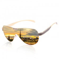 One-piece Lens UV Protection Unisex HD Polarized Metal Sunglasses for Men Sports Sunglasses Fishing Cycling Driving Eyeglasses