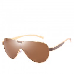 One-piece Lens UV Protection Unisex HD Polarized Metal Sunglasses for Men Sports Sunglasses Fishing Cycling Driving Eyeglasses