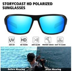 New 100% UV400 Protection Lightweight Men HD Polarized Best Fishing Sunglasses Driving Eyeglasses Outdoors Sport Glasses Goggle