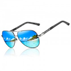 Men's HD Polarized UV400 Protection Oval Metal Sunglasses Fishing Cycling Driving Sports Colorful Glasses Aviator Eyewear Shades