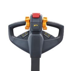 4400lbs 79" to 118" Fully Electric Straddle Legs Walkie Pallet Stacker with Adjustable Forks