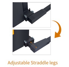 4400lbs 79" to 118" Fully Electric Straddle Legs Walkie Pallet Stacker with Adjustable Forks