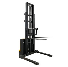 4400lbs 157" Fully Electric Straddle Pallet Walkie Stacker with Adjustable Forks