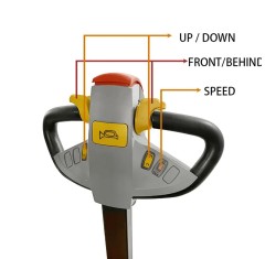 4400lbs 157" Fully Electric Straddle Pallet Walkie Stacker with Adjustable Forks