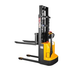 3300lbs to 4400lbs 63" to 138" Fully Electric Fixed Legs Walkie Pallet Stacker with Adjustable Forks