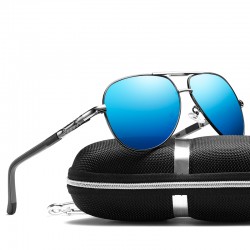 Men's HD Polarized UV400 Protection Oval Metal Sunglasses Fishing Cycling Driving Sports Colorful Glasses Aviator Eyewear Shades