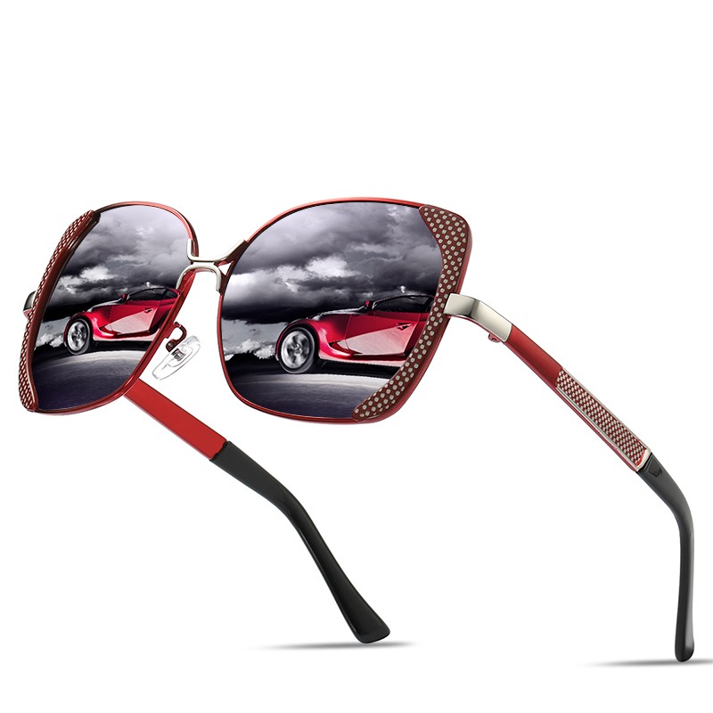 Casual Women's HD Polarized Sunglasses Ladies Classic Frame Colorful Sunglasses Riding Driving Glasses