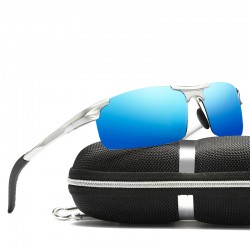 Aluminium Magnesium HD Polarized Anti UV400 Men Fishing Sunglasses Sports Special-shaped Glasses Dust-Proof Colorful Eyewear