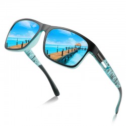 Unisex Colorful Glasses Legs Anti-UV HD Polarized Sunglasses Youth Best Fishing Running Sports Sunglasses PC Frame Resin Lens