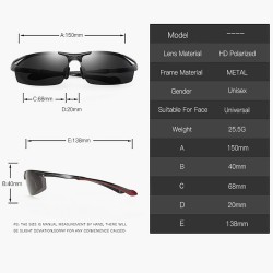 Aluminum Magnesium Frame High-end Unisex Anti-UV HD Polarized Sunglasses Men Best Fishing Running Sports Sunglasses Youth Shades