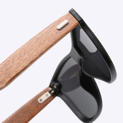 One Piece Lens Wood Leg PC Frame UV400 Protection Men Sunglasses Popular HD Polarized Sunglasses Glasses Goggle Cool Shades