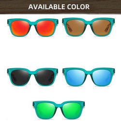 Unisex Colorful Bamboo Wood Legs Anti-UV HD Polarized Stylish Sunglasses for Men PC Frame Resin Lens Fishing Sports Sunglasses