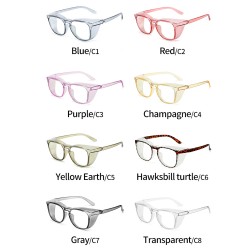 Women Men TR90 Transparent Frame Anti-blue Anti-fog Anti-pollen Glasses Unisex Blue Light Block Goggles Square Eyeglasses