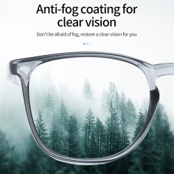 Women Men TR90 Transparent Frame Anti-blue Anti-fog Anti-pollen Glasses Unisex Blue Light Block Goggles Square Eyeglasses