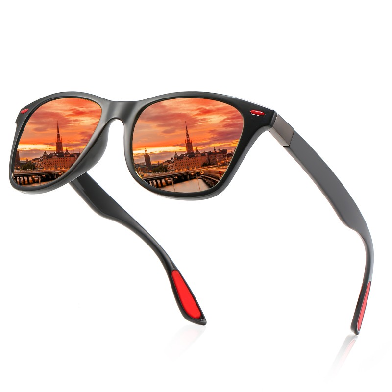 Men's HD Polarized Sunglasses Women TR90 Frame Fashion Wear Fishing Colorful Classic Retro Eyeglasses Square Sun Glasses Shades