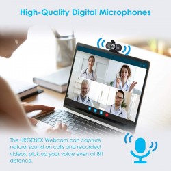 HD 1080p Webcam with microphone USB Web camera for Computer PC Laptop Desktop Conference Education Video Calling Live Drive Free